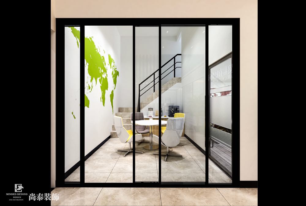 廣州黃埔港航中心貿(mào)易公司辦公室設(shè)計(jì)效果圖