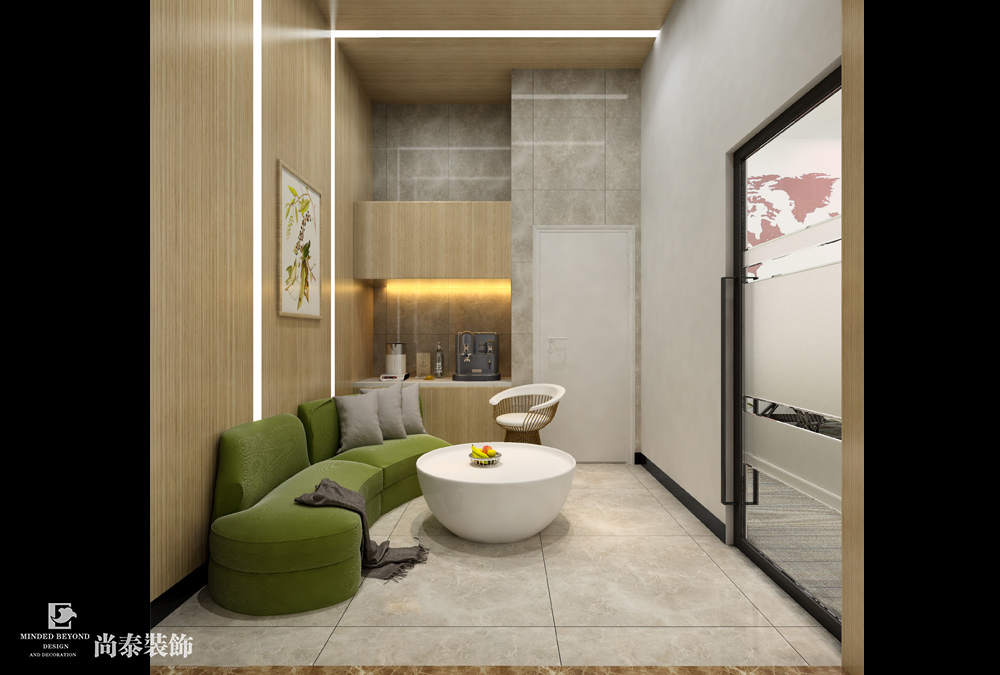 廣州黃埔港航中心貿(mào)易公司辦公室設(shè)計(jì)效果圖