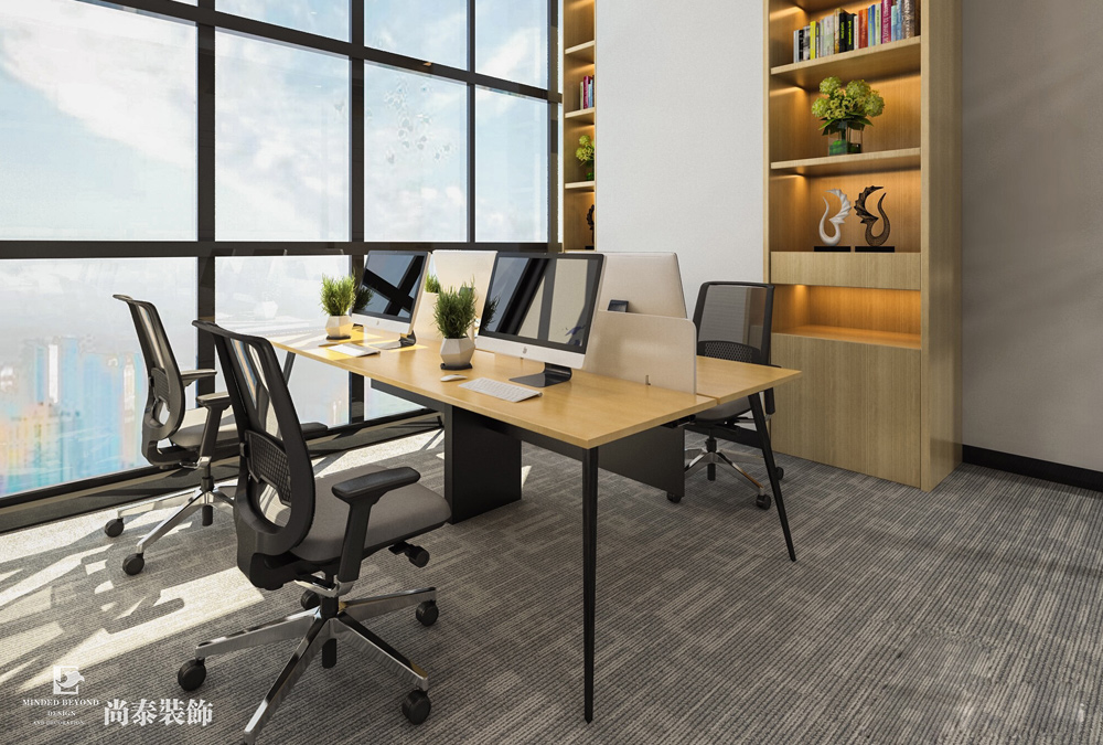 廣州黃埔港航中心貿(mào)易公司辦公室設(shè)計(jì)效果圖