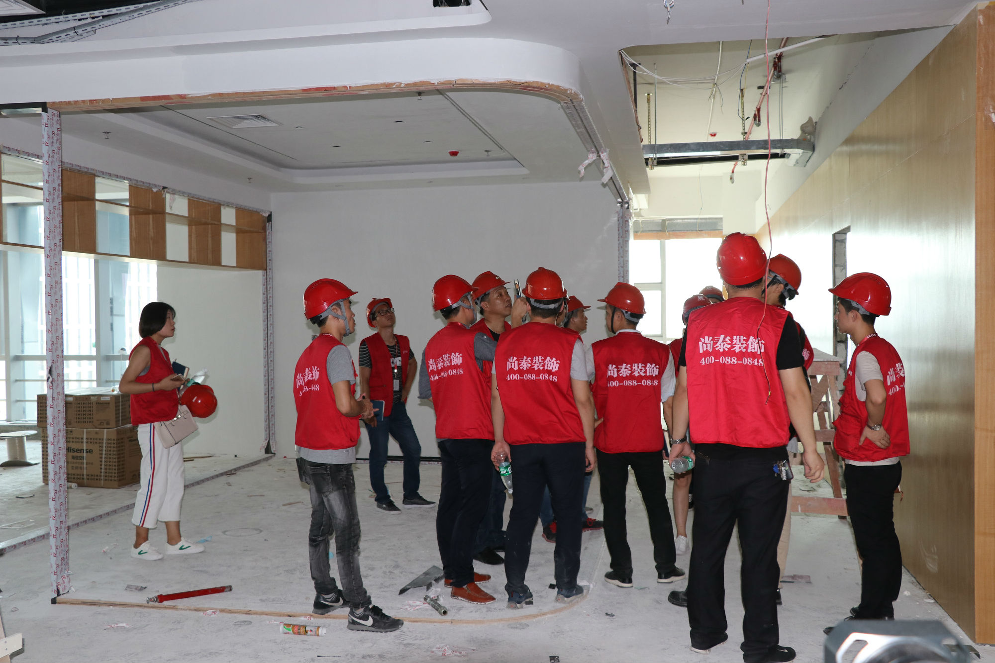 辦公室裝修施工實(shí)景圖