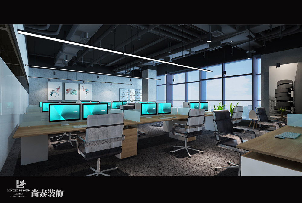 深圳南山深圳灣生態(tài)園安全技術(shù)公司辦公室裝修設(shè)計