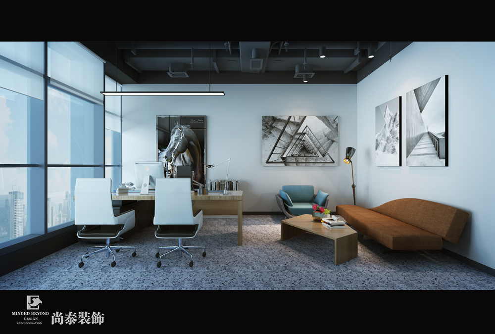 深圳南山深圳灣生態(tài)園安全技術(shù)公司辦公室裝修設(shè)計