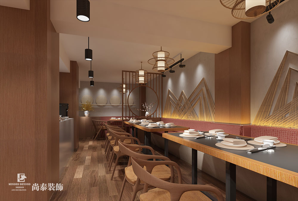 牛肉湯粉店就餐區(qū)裝修效果圖