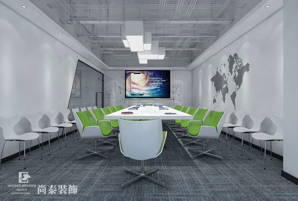 深圳寶安前海人壽大廈科技公司辦公室裝修設計