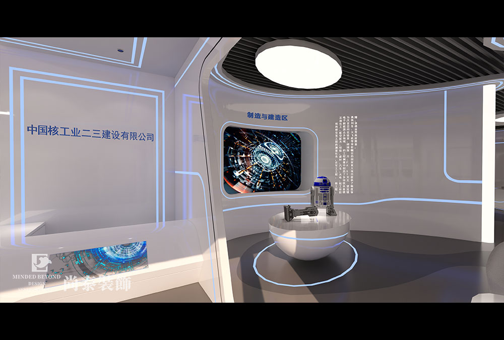 深圳龍崗?fù)还I(yè)區(qū)300平展廳設(shè)計裝修效果圖