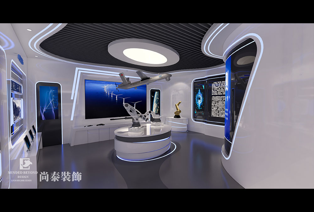 深圳龍崗?fù)还I(yè)區(qū)300平展廳設(shè)計裝修效果圖