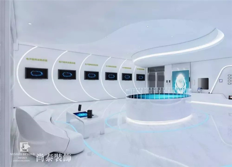 物業(yè)管理公司辦公室前廳裝修實(shí)景圖