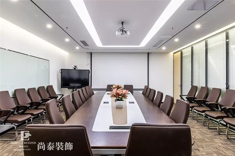 物業(yè)管理公司辦公室會(huì)議室裝修實(shí)景圖
