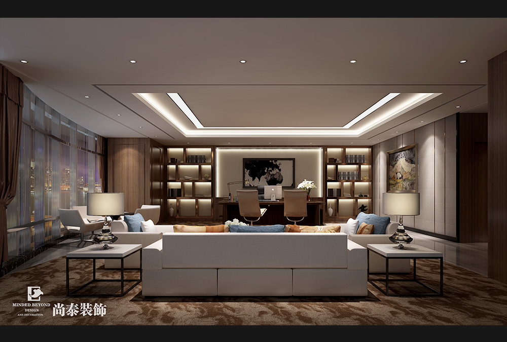 深圳南山后海中洲控股金融公司辦公空間裝修效果圖