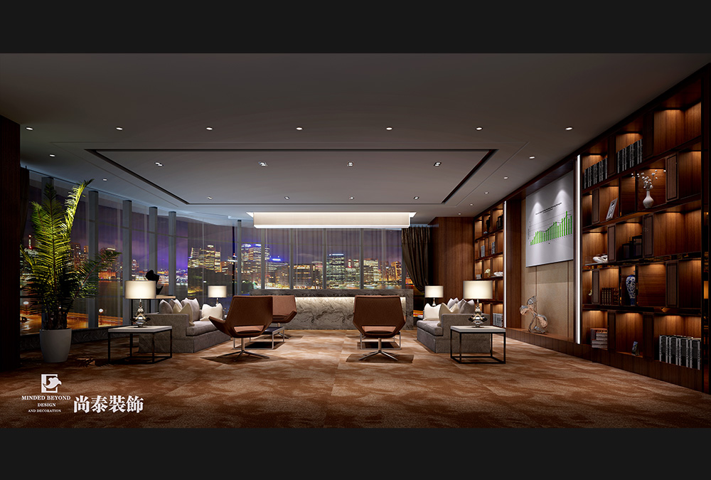 深圳南山后海中洲控股金融公司辦公空間裝修效果圖