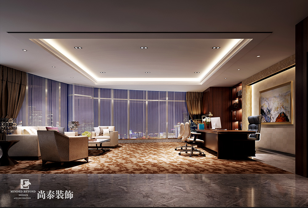 深圳南山后海中洲控股金融公司辦公空間裝修效果圖