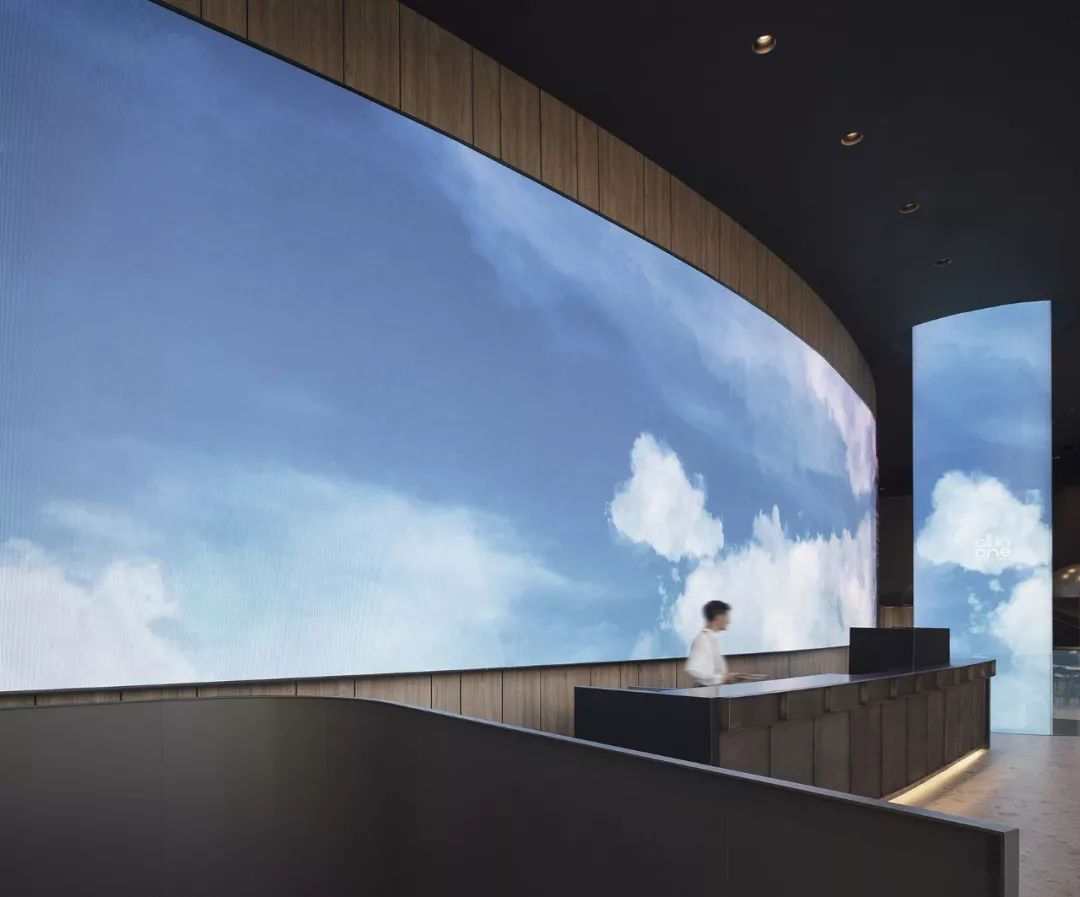 自然風(fēng)辦公室前臺(tái)設(shè)計(jì)實(shí)景圖