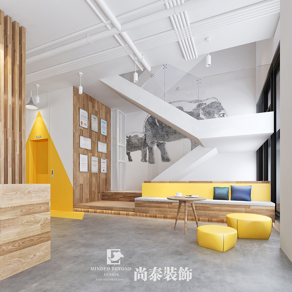 珠寶電商公司辦公室接待區(qū)裝修效果圖