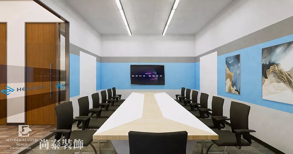 簡單辦公室會(huì)議室裝修效果圖