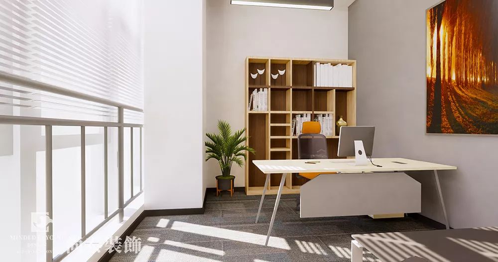 簡單獨(dú)立辦公室裝修效果圖