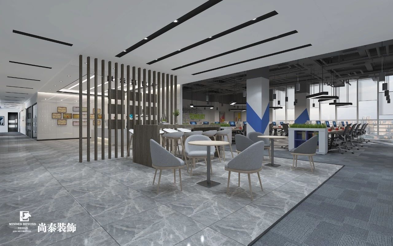 開放辦公區(qū)裝修設(shè)計圖