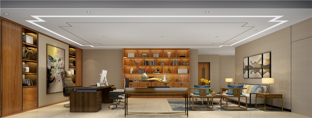 老總辦公室裝修風格效果圖