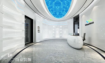 體育用品公司辦公室裝修效果圖，超颯的清涼活力風！