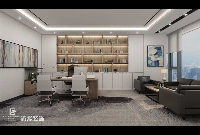 辦公室墻面裝飾效果圖