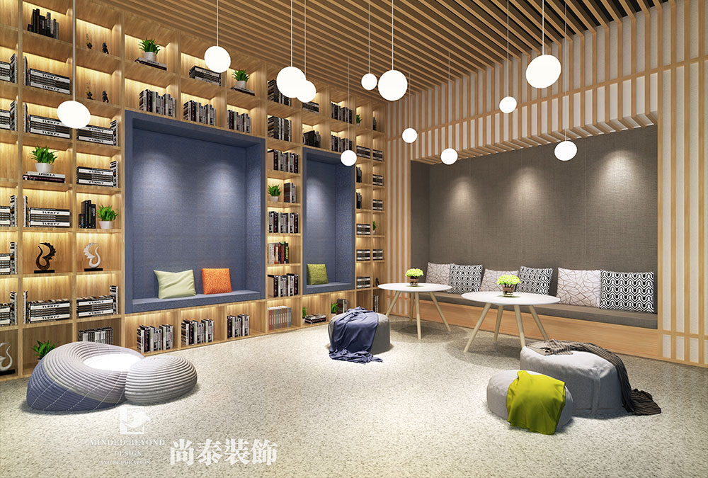 深圳前?；鹦℃?zhèn)金融科技公司辦公室設(shè)計效果圖 