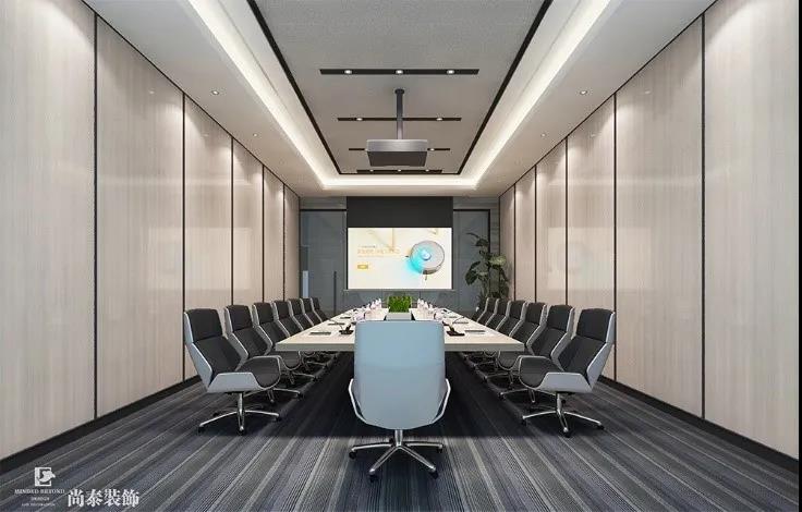 機(jī)器人科技公司辦公室會議室裝修效果圖