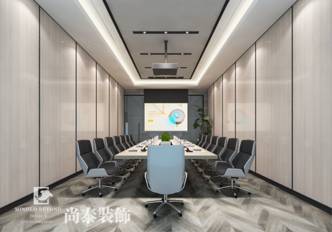 商貿(mào)公司辦公室大會(huì)議室裝修效果圖
