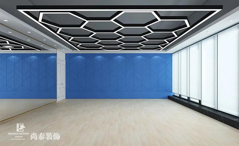 網(wǎng)紅直播公司辦公室跳操直播間裝修效果圖