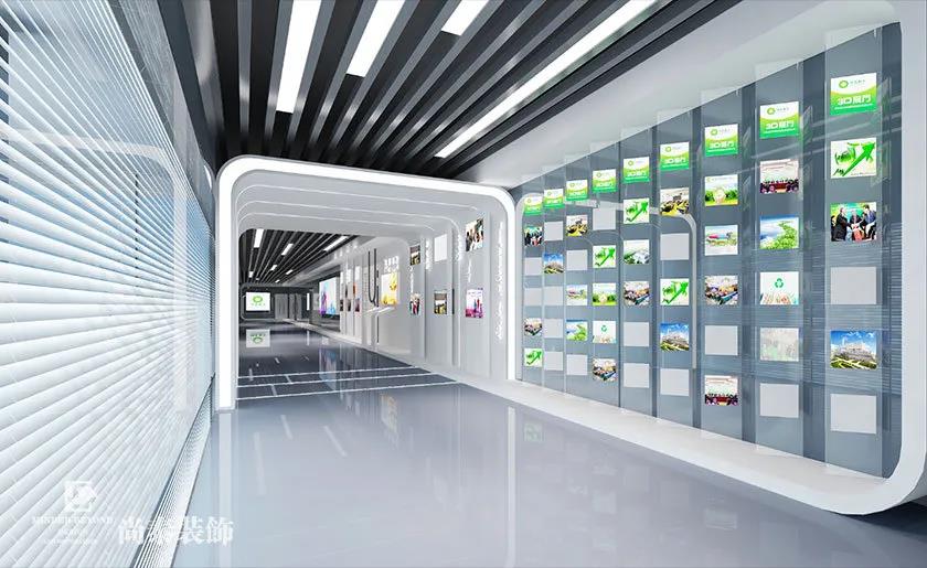 綠色環(huán)保辦公室過(guò)道裝修效果圖