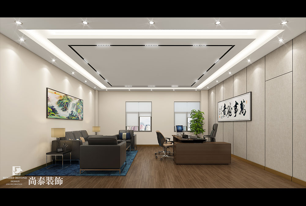 東莞市新園二路服裝貿(mào)易公司辦公及展廳裝修設(shè)計(jì)