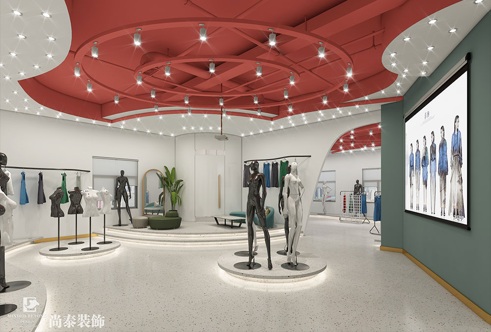 東莞市新園二路服裝貿(mào)易公司辦公及展廳裝修設(shè)計(jì)