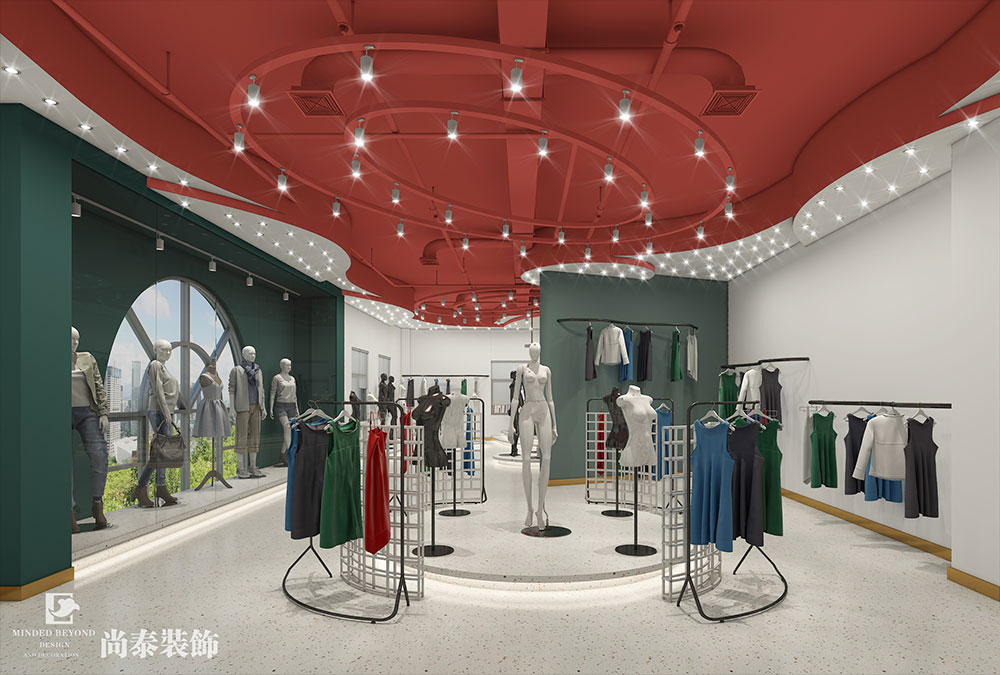 東莞市新園二路服裝貿(mào)易公司辦公及展廳裝修設(shè)計(jì)