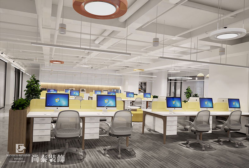 辦公室裝修復原效果圖