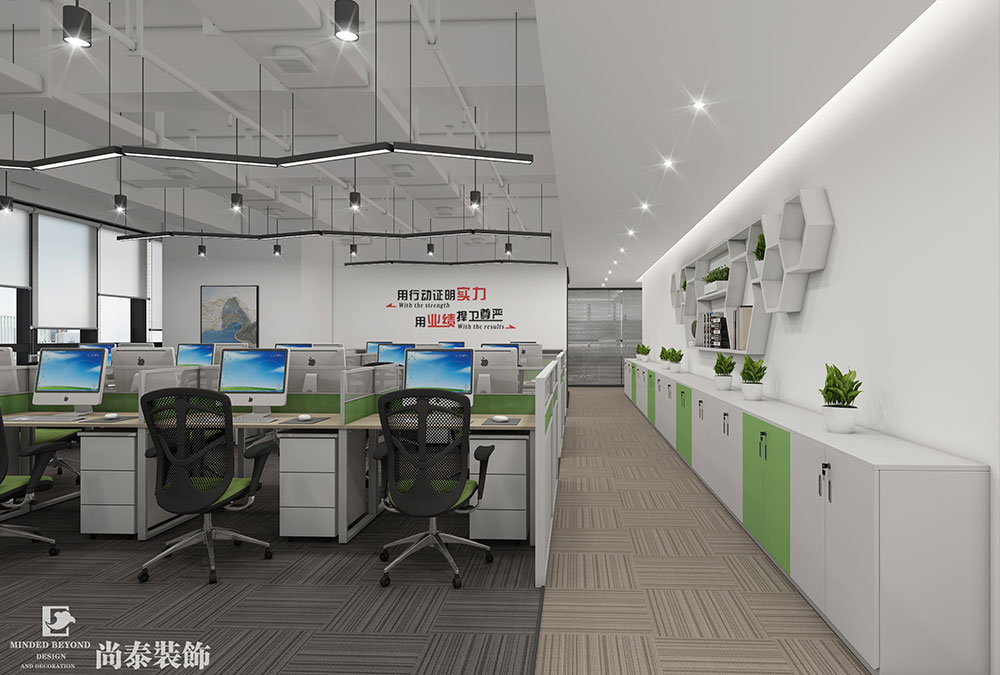 深圳福田漢國中心350平米生物科技辦公室裝修設(shè)計