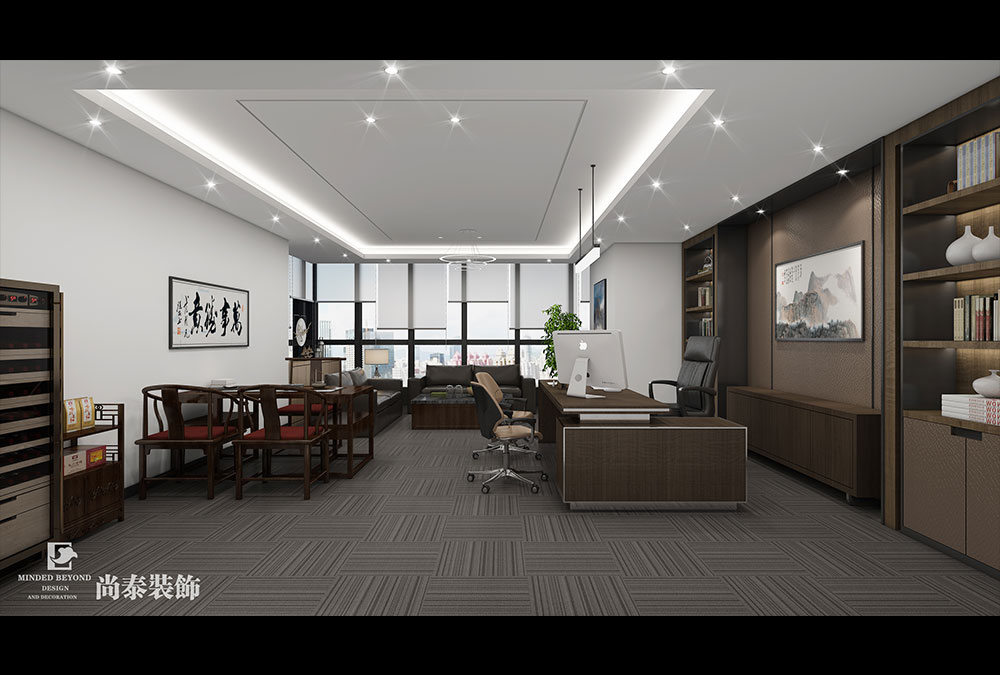 深圳福田漢國中心350平米生物科技辦公室裝修設(shè)計