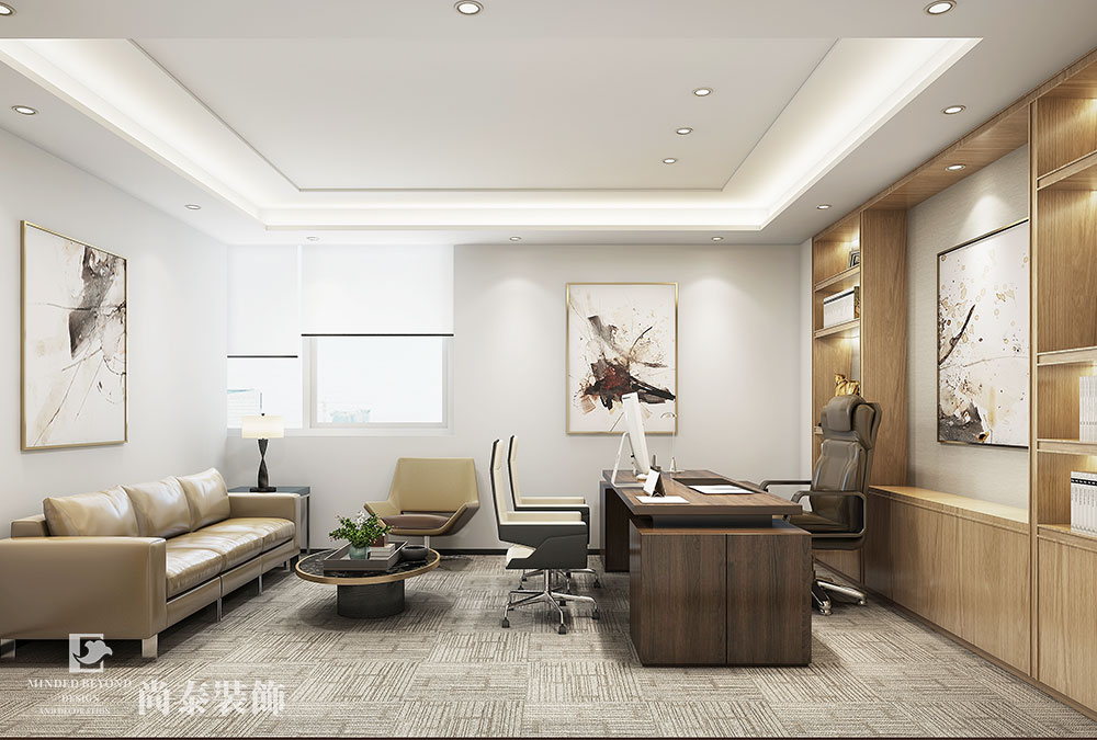 深圳南山中地大廈210平新材料公司展廳辦公室裝修設(shè)計(jì)