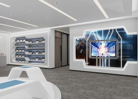 深圳南山中地大廈210平新材料公司展廳辦公室裝修設(shè)計(jì)