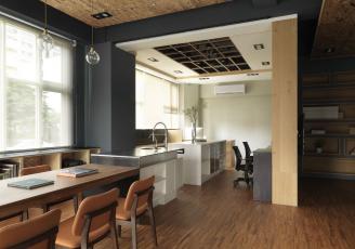 深圳辦公室裝效果圖：摩登工業(yè)感 Designer Office，演繹現(xiàn)代創(chuàng)新設計意念