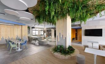 沐浴在綠意的自然系辦公室！跳脫制式設定，打造咖啡店般的人性化空間