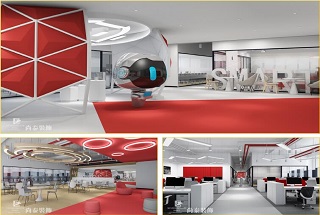 辦公室裝修效果圖落地完美呈現(xiàn)，就在尚泰裝飾！