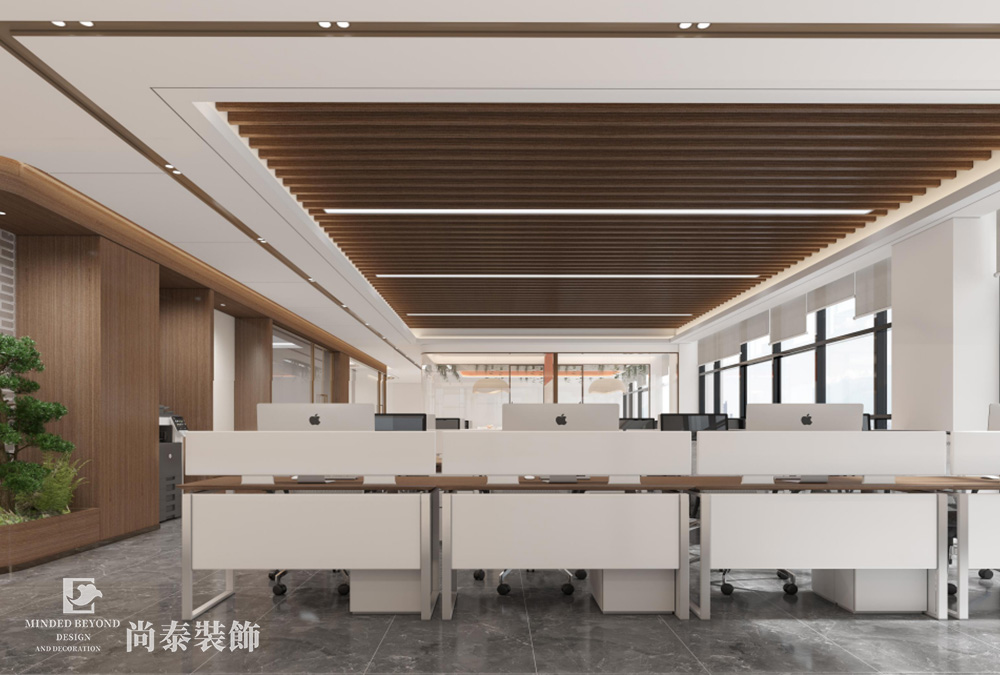 東莞鳳崗天安深創(chuàng)谷1400平米激光公司廠(chǎng)房辦公室設(shè)計(jì)裝修