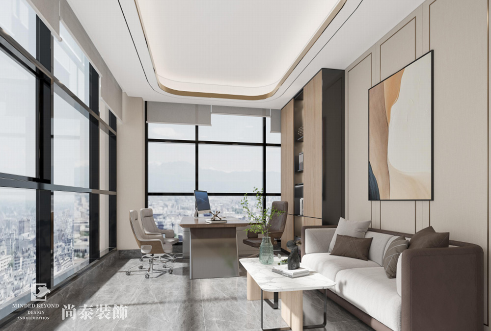 東莞鳳崗天安深創(chuàng)谷1400平米激光公司廠(chǎng)房辦公室設(shè)計(jì)裝修