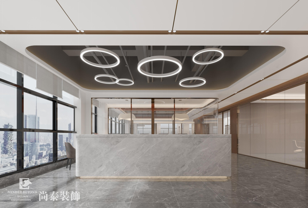 東莞鳳崗天安深創(chuàng)谷1400平米激光公司廠(chǎng)房辦公室設(shè)計(jì)裝修