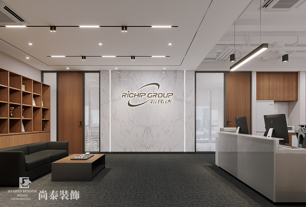 深圳福田漢國(guó)中心220平米科技公司寫(xiě)字樓辦公室裝修設(shè)計(jì)