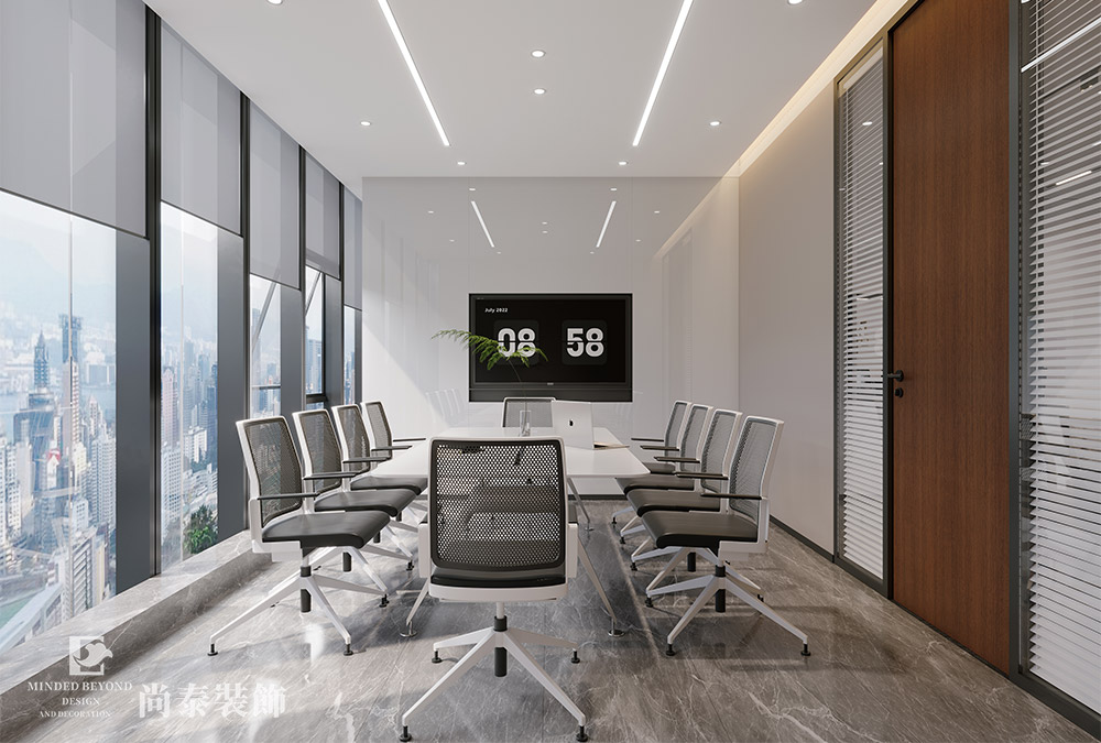 深圳福田漢國(guó)中心220平米科技公司寫(xiě)字樓辦公室裝修設(shè)計(jì)