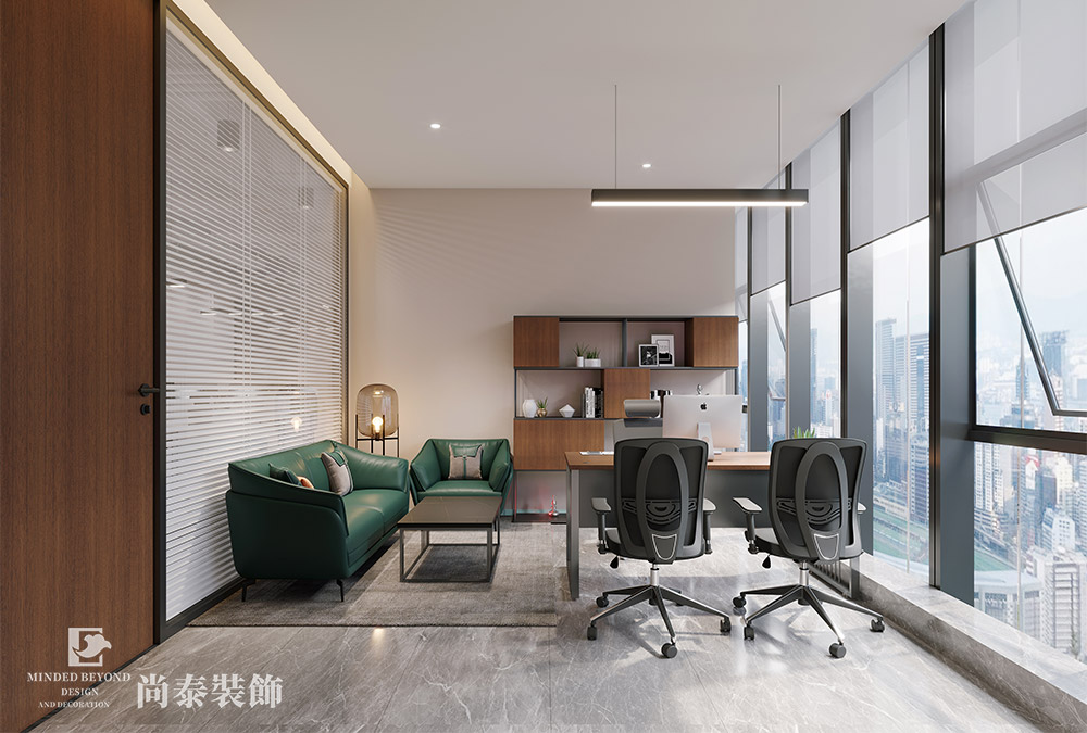深圳福田漢國(guó)中心220平米科技公司寫(xiě)字樓辦公室裝修設(shè)計(jì)