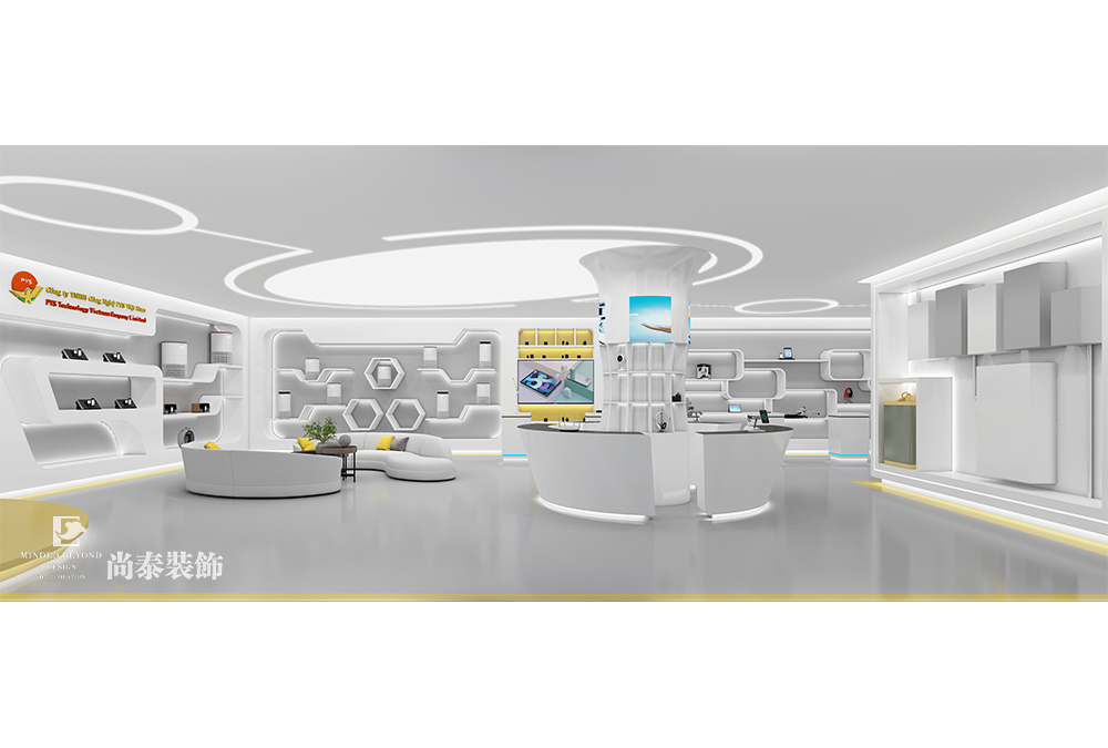 科技展廳設(shè)計(jì)：200平米現(xiàn)代科技風(fēng)展廳裝修設(shè)計(jì)案例