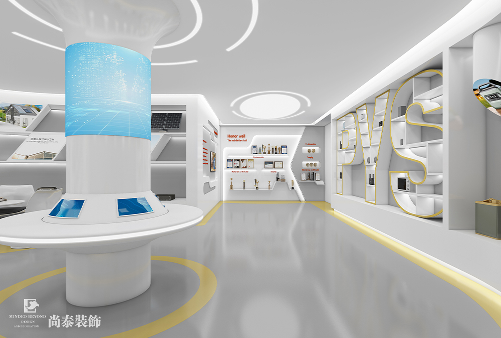 科技展廳設(shè)計(jì)：200平米現(xiàn)代科技風(fēng)展廳裝修設(shè)計(jì)案例