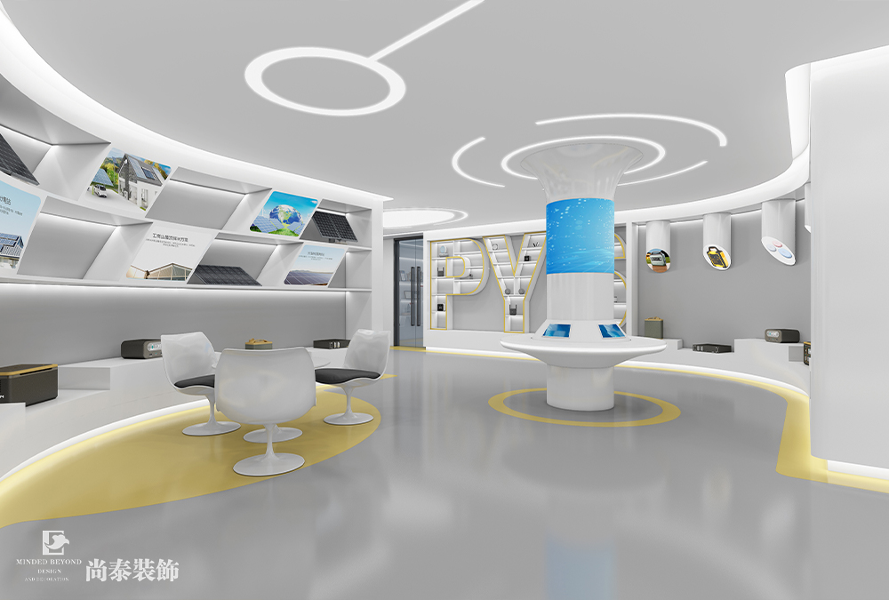 科技展廳設(shè)計(jì)：200平米現(xiàn)代科技風(fēng)展廳裝修設(shè)計(jì)案例