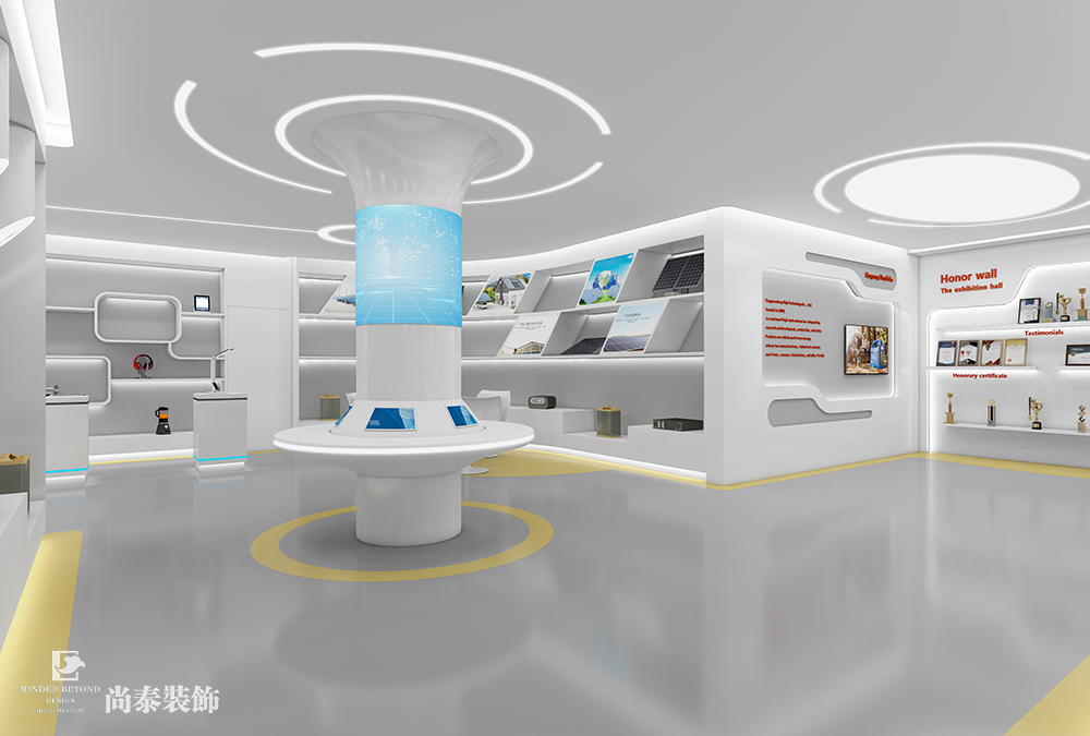科技展廳設(shè)計(jì)：200平米現(xiàn)代科技風(fēng)展廳裝修設(shè)計(jì)案例