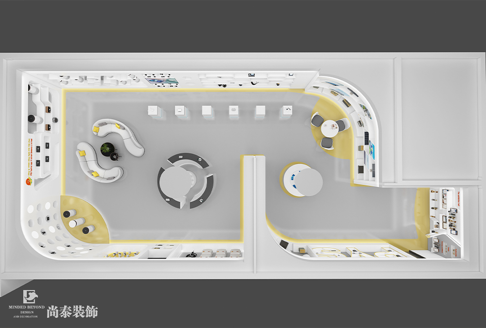 科技展廳設(shè)計(jì)：200平米現(xiàn)代科技風(fēng)展廳裝修設(shè)計(jì)案例